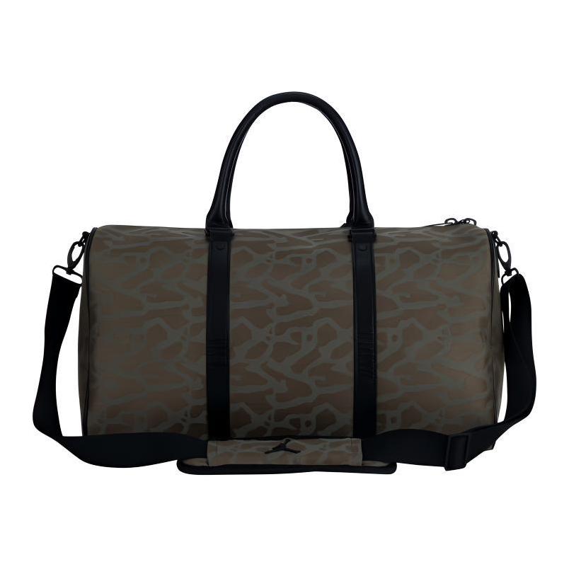 Jordan Logo Crackle Polyester Fitness Travel Duffel Bag Unisex Bags Beech-Green JD2433019AD-003