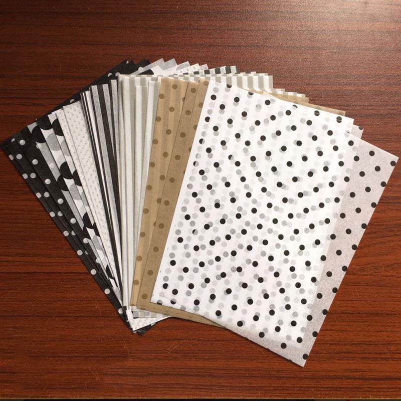 A5 Wrapping Papers Retro Multicolor Print Tissue Paper Bookmark Gift Wrapping Papers Floral Gift Packaging Material