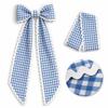 Gingham Canvas Wreath Sashes Cloth Scalloped Wreath Sash New Decorative Sashes  Door Decor Bow