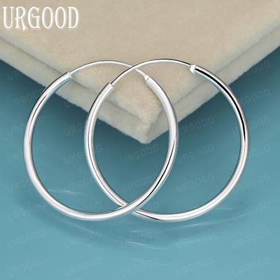925 Sterling Silber Runde Piercing Ohrringe Mode Hochzeit Schmuck