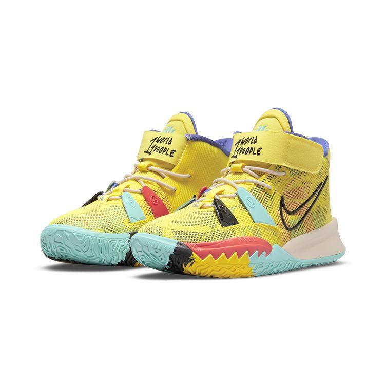 Nike Tênis Infantil Kyrie 7 PS 1 World 1 People Amarelo Amarelo-Strike Verde-Abyss CT4087-700