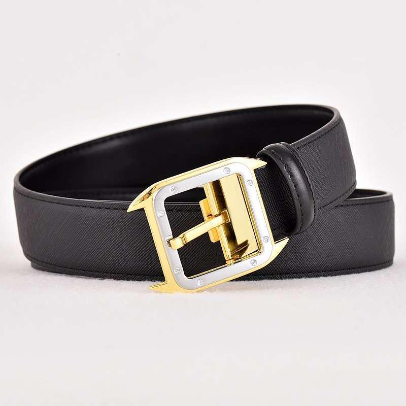 

Premium Leather Belt - Minimalist Solid Color for Couples, Youth Pin Buckle, Perfect for Suits and Jeans 105 cm