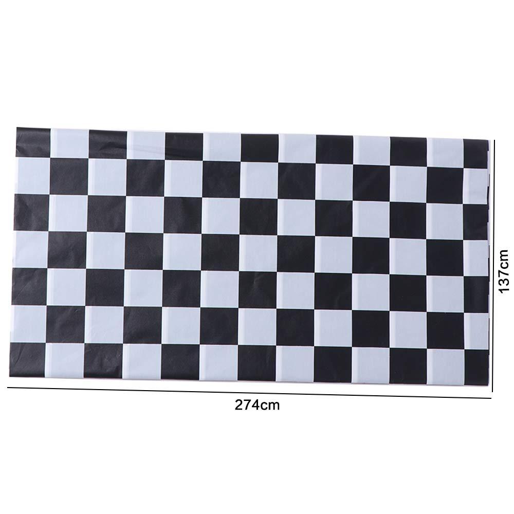 Plastic Checkered DisposableTablecloth Rectangular Table Decorative Cloth  Birthday Party