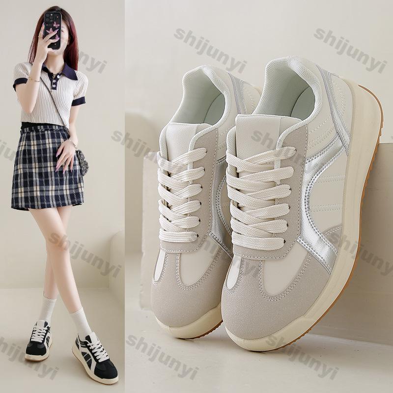 Fashion Women Shoes 2025 Spring New Fashion Breathable Non Slip Women Casual Sport Shoes Comfortable Height Increase Sewing Running Shoe