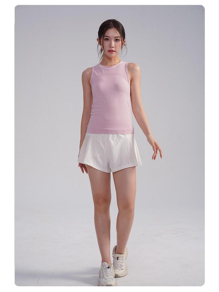 Sporty Girl Quick-Dry Elastic Yoga Vest - Slimming Sleeveless Training Top