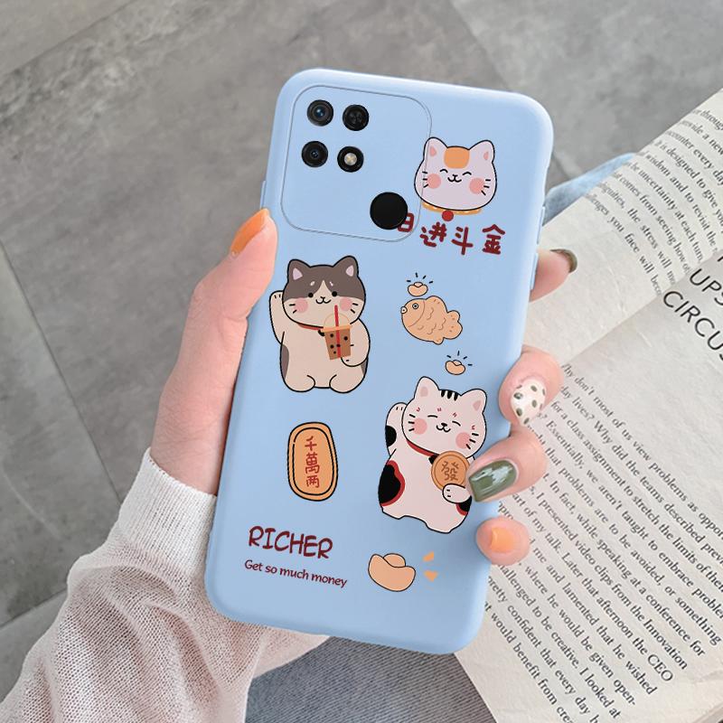 For Redmi 10C 10 C Back Cover Protective Case Soft Silicone Cute Cartoon Cat Frog Phone Case For Xiaomi Redmi 13C 14C 12C Coque