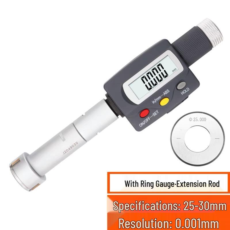 High Precision Three-Point Inside Micrometer, 0.001mm Accuracy for Inner Holes