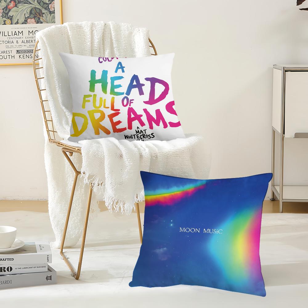 Rock Band CColdplayMoon Pillow Case Suitable For Bedrooms Living Rooms Cars Home Decoration