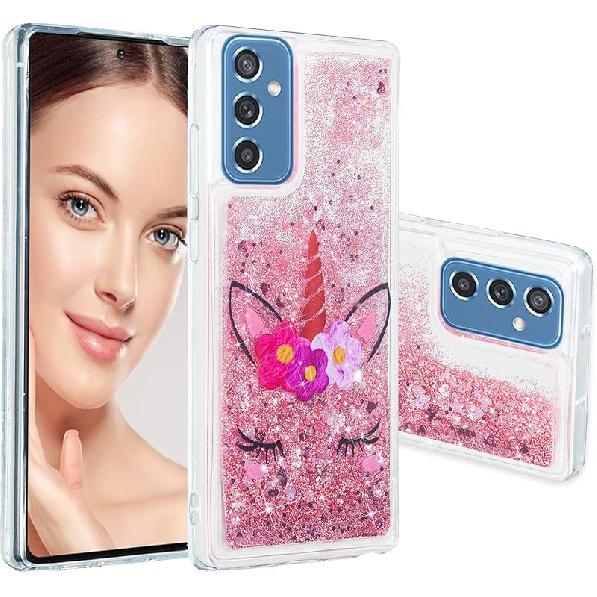 OOPKINS Glitter Case for Samsung Galaxy A35 5G for Girl Sparkle Flowing Shiny Quicksand Transparent Soft TPU Silicone Bumper Shockproof Protective