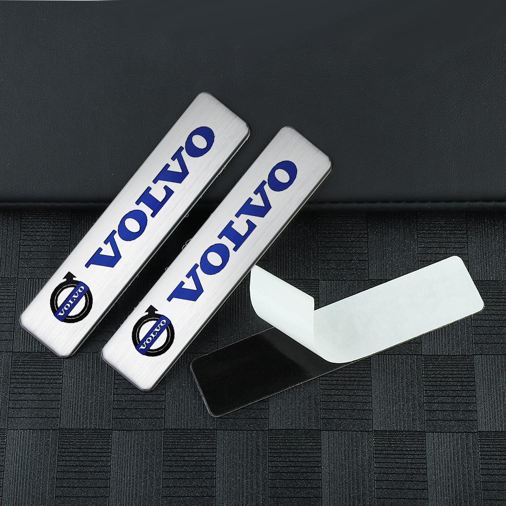 1/2pcs Car 3D Aluminum Badge Side Body Rear Trunk Window Stickers Accessories For Volvo Rdesign T6 AWD C70 S40 S60 S70 S80 S90