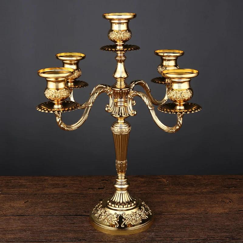 Metal Candle Holders Candlestick Holder Wedding Decorations Romantic Candlelight Dinner Candle Stand Home Decoration Accessorie