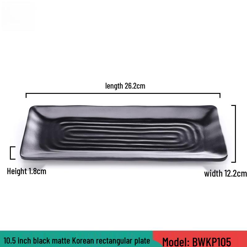 Lantuan Melamine Rectangular BBQ Serving Plate & Cutlery Set