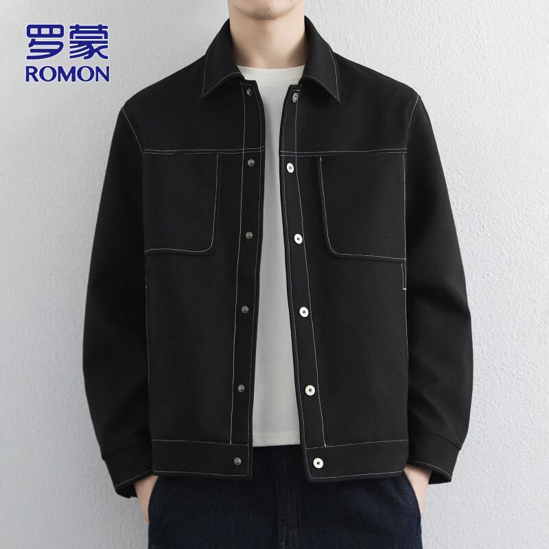 ROMON Men's Casual Denim Jacket