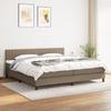 Vidaxl Letto Continentale Con Materasso, Taupe, Tessuto, 200X200 Cm