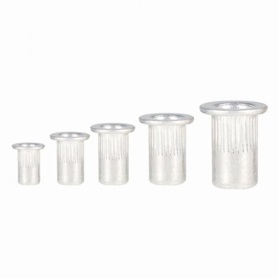 150 Piece New Metric M3 M4 M5 M6 M8 Flat Head Aluminum Rivet Nut Kit