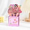 1pc 3D Pop-Up Birthday Greeting Card Family Friends Birthday Cards Floral and Butterfly Design for Any Recipient Party Supplies