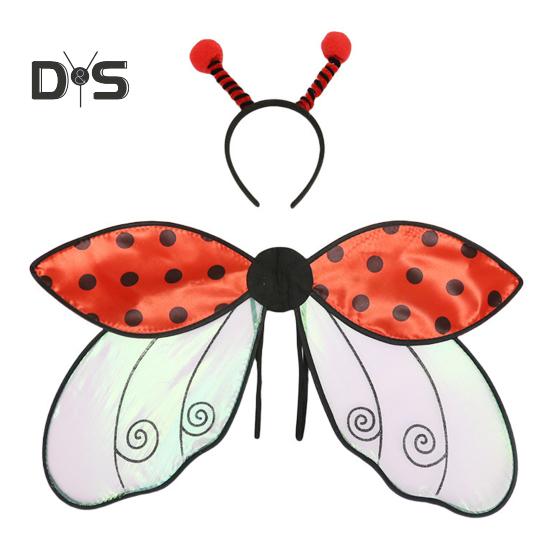 

Косплей Крыло и повязка на голову Божья коровка Крыло пчелы Аксессуары для костюма Крыло насекомого Крыло феи для вечеринок на Хэллоуин Сценическое представление Ladybug
