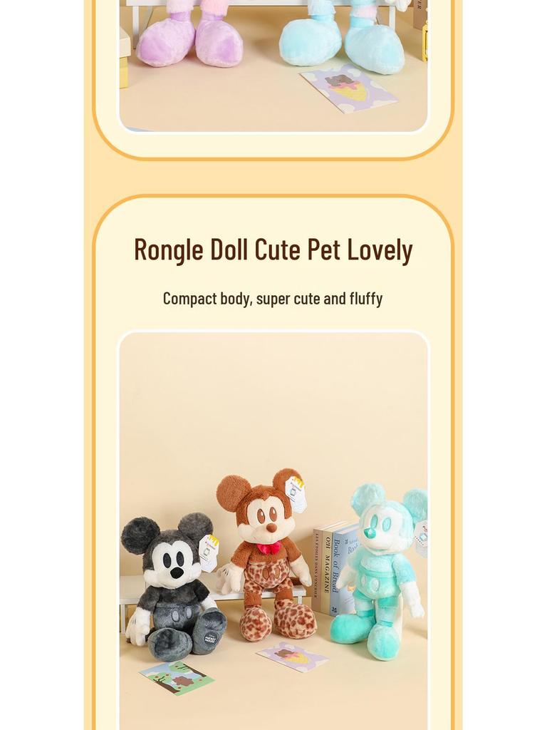 Disney Authentic Colorful Macaron Mickey Mouse Sparkling Water Series Plush Toy Pendant