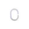 Bathroom Hooks Shower Rings Strong Pole White 12pcs Accessories C-Shaped Curtain Guide Privacy Rail Replacement