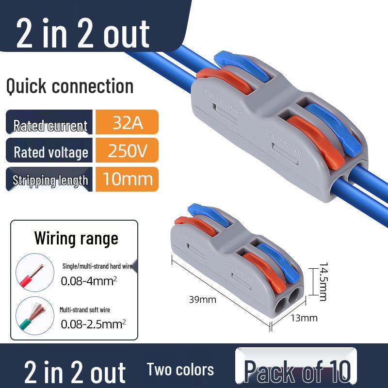Quick Wire Terminal Snap Connector for Tube Light