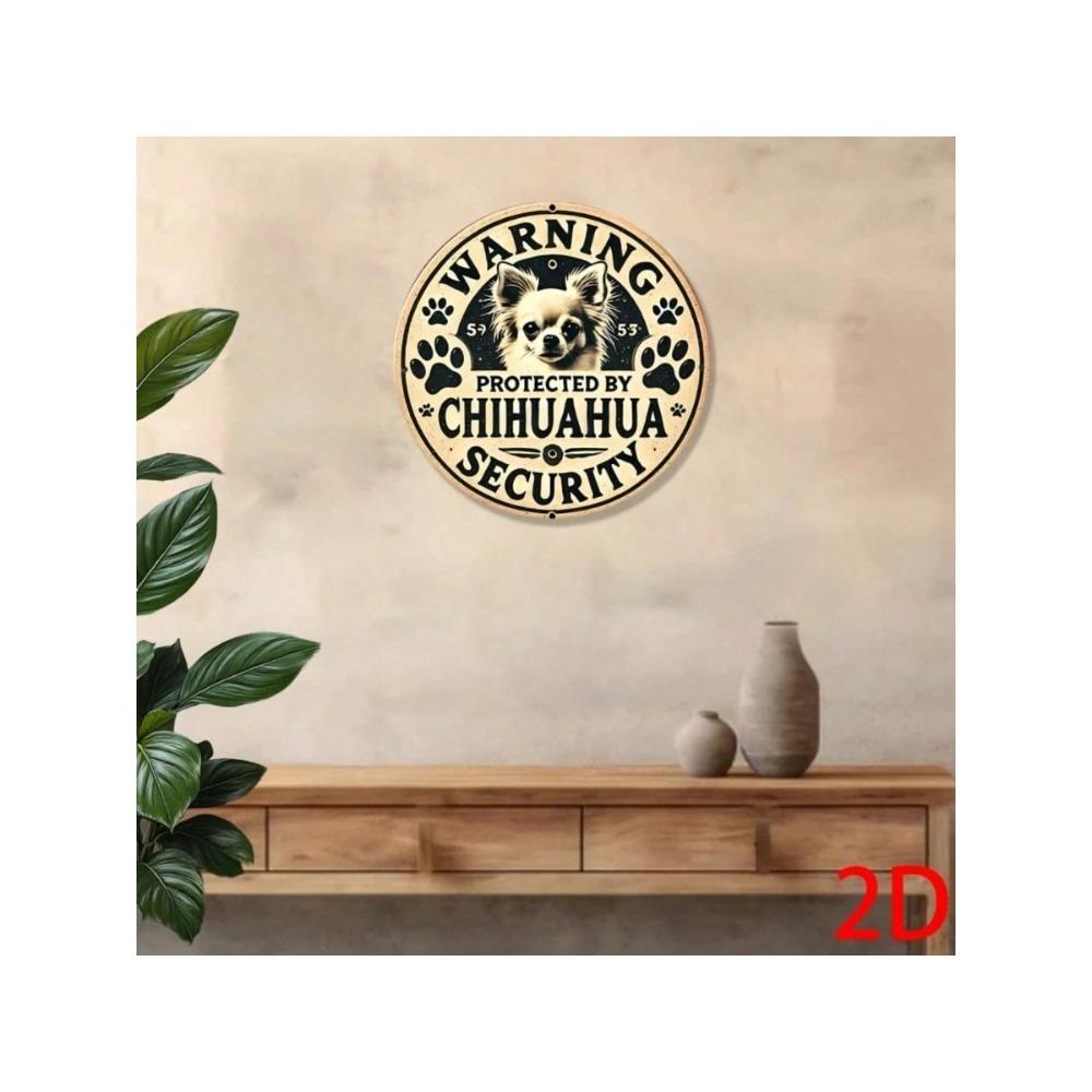 Vintage Metallwandkunst Chihuahua Schild Heimdekoration