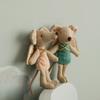 Adorable Cotton Linen Mouse Toy Creative Mouse Doll Animal Gift for Infant Photography Props and Nursery Decoration