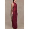 Women's Sleeveless Sequined Back Slit Sexy Dinner Party Evening Gown Dress  for European American Cocktail Event
