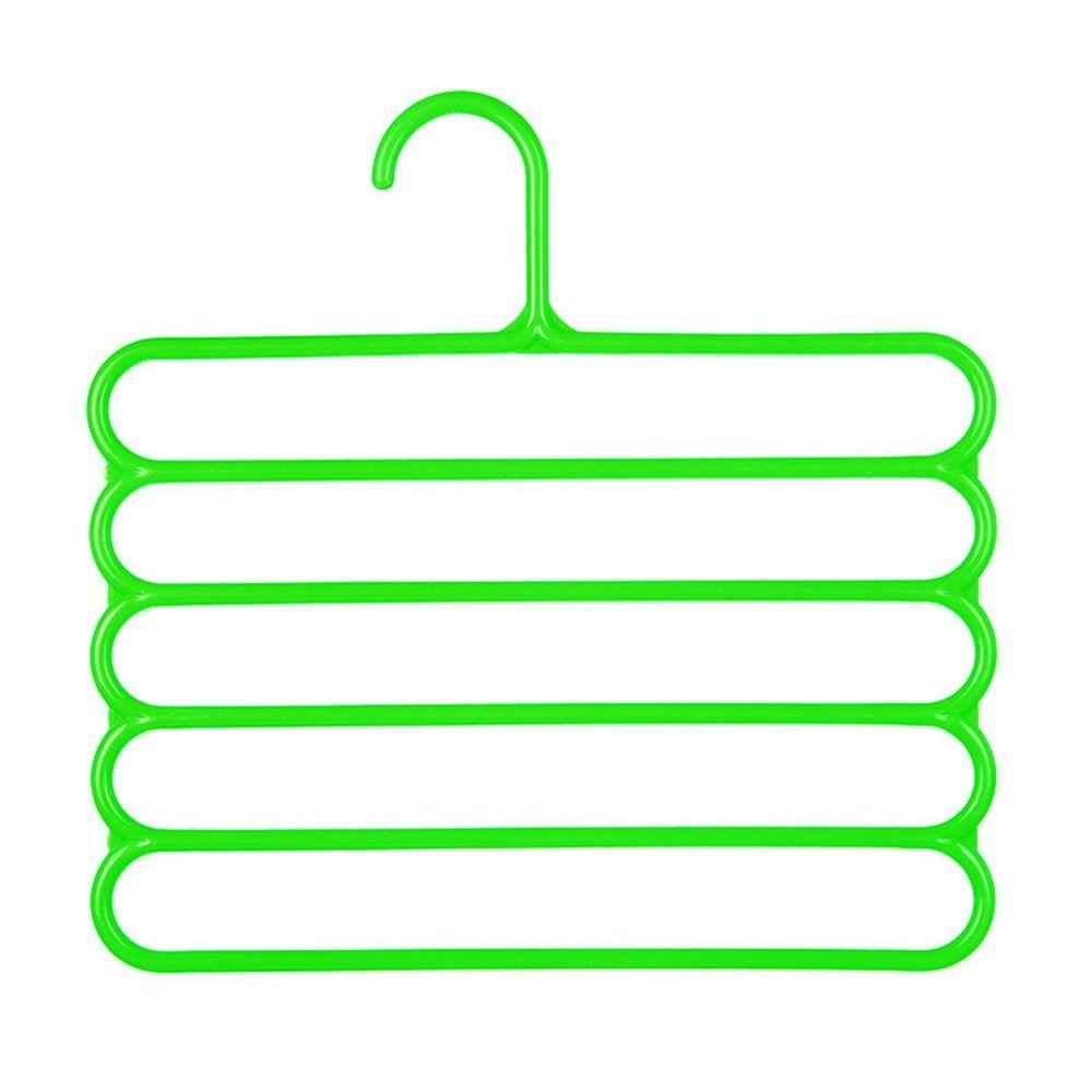 Farbiger Haushalts-Hosen-Schal-Aufbewahrung Mehrschichtig 5 Schichten Aufbewahrungsregal Hosenbügel Kleiderbügel Hosenbügel