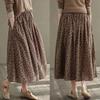 Summer Floral Retro Midi Skirt: Women's High-Waisted, Slimming, Versatile, Plus Size with Wide Hem