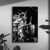 Singer Star Poster und Drucke John Bonham Pop Rock and Roll Leinwandbild auf Loft Schwarz Weiß Klassische Musik Wanddekoration Druck ohne Rahmen