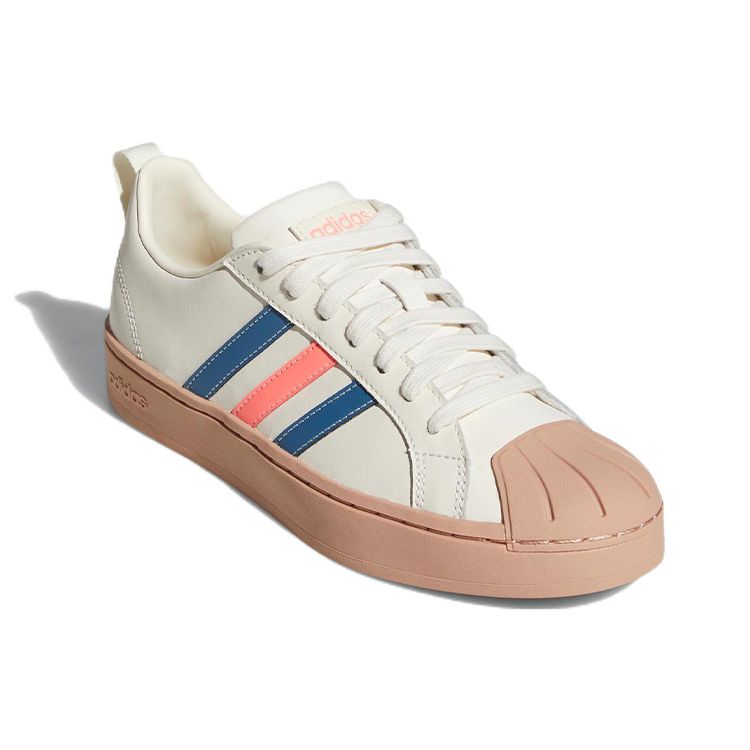 Adidas Neo Streetcheck Leather Casual Durable Low-Top Skate Shoes Women Sneakers Off-White GY1914