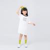 Summer Korean Style Girls' Fashion Printed Breathable Dress with Long/Short Sleeves