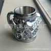 V8 Engine Mug Creative 3D Resin Car Motor Cup For Men Cool Mechanical Design Coffee Mug Gift For Auto Lovers Decor