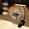 Study Room Table Lamp Clip-on Reading Light with Flexible Gooseneck, 24 LED 3 Color Eye Protection Caring Book Light, USB Rechargeable Stepless