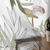Willow Leaf Lines Salbeigrüne Tüllvorhänge für Wohnzimmer, durchsichtiger Vorhang für Schlafzimmer, Küche, Jalousien, Voile-Vorhänge