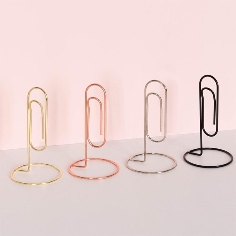 Creative Hollow Clip with Metal Base Name Place Card Holder Memo Clip Holder Stand Note Holder Pictures Card Paper D