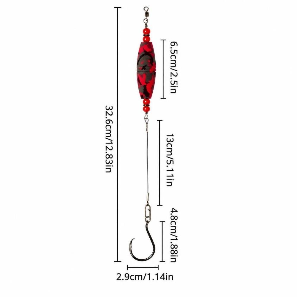 4PCS 2.5 Inch Fishing Bobbers Camouflage Fishing Float Durable Catfish Float Rigs For Anglers