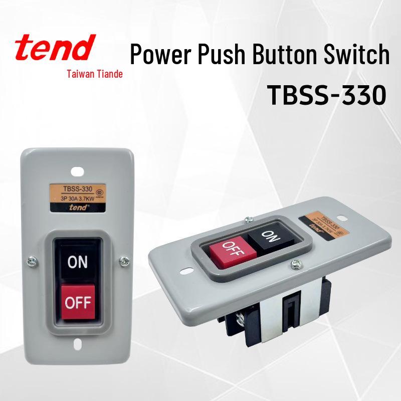 

Tiande TEND TBSS-330 Power Push Button Switch, 30A, 3.7KW, 3P