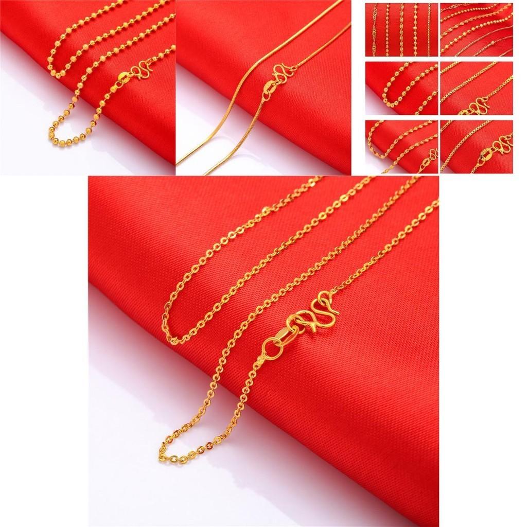 Gold Plated Water Wave Necklace Stylish Thin Chain For Any Occasion**