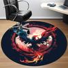 1pc Phoenix Rising Office Round Area Rug, Under Office Chairs Bedroom Living Room Home Decor, Room Deco, Available in Various Sizes