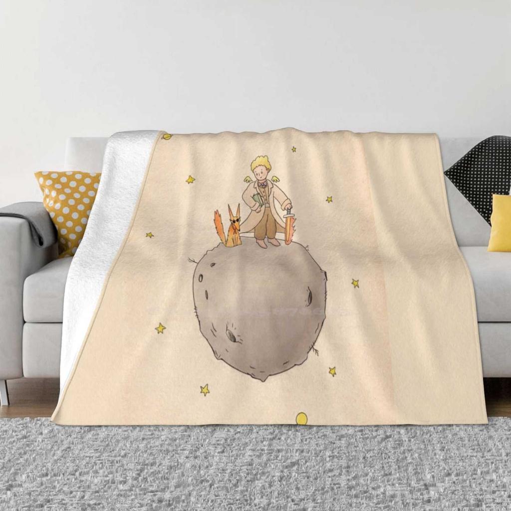 Little Angel And His Fox Four Seasons Comfortable Warm Soft Blanket Angel Fox Stars Love Lgbtq Demon Space Cute Romantic Fanart