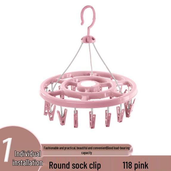 Větrovzdorný víceklipový věšák na ponožky a oblečení - Ideální do kolejí