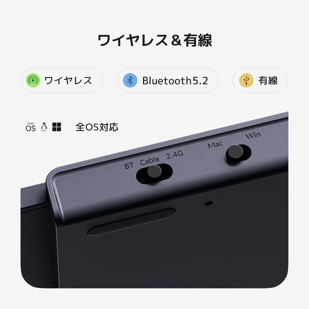 Keychron B2 Pro Wireless Keyboard with Numeric US ZMK Launcher Space Gray Ultra-Slim 96% Bluetooth/2.4GHz Keypad, Layout, Compatible,