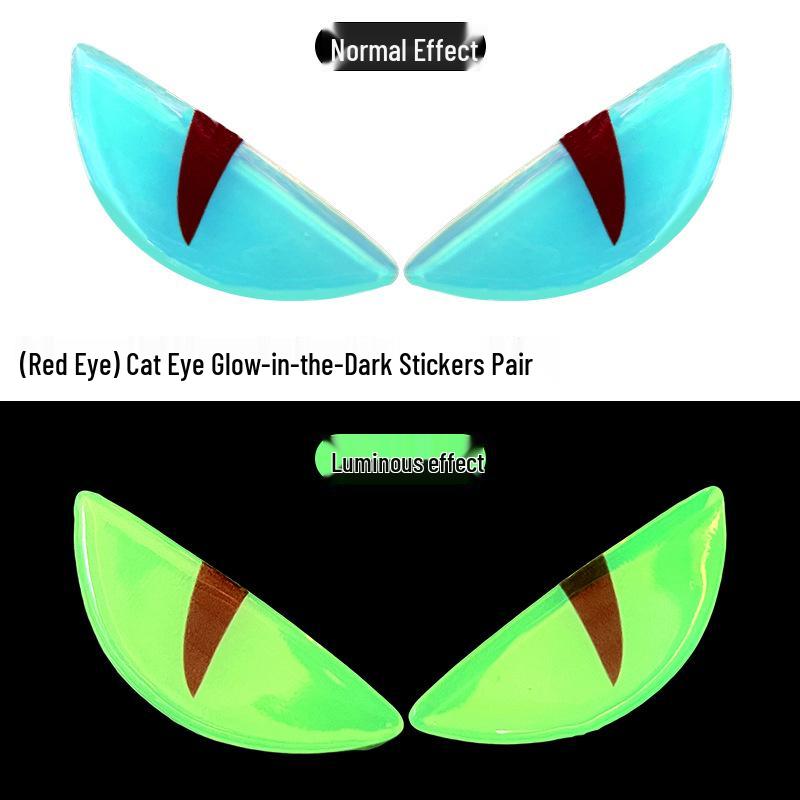 3D Luminous Devil Cat Eye Motorcycle Decal