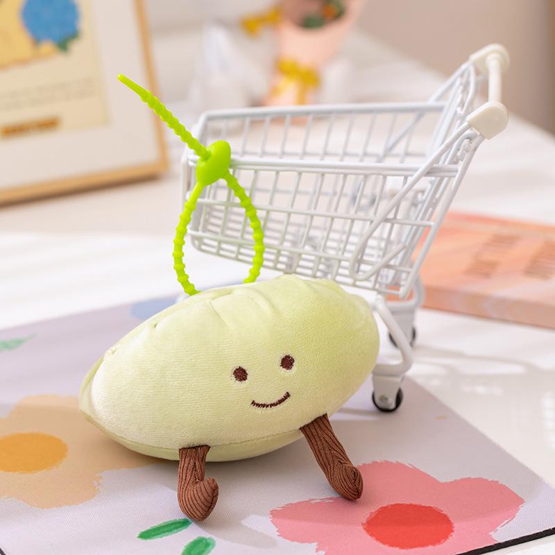 Cute Dumpling Plush Keychain for Women - Small Bun Bag Charm