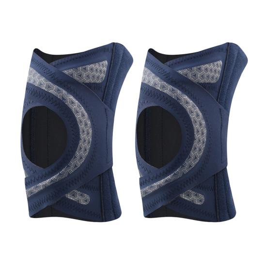 

Наколенник для мужчин и женщин, регулируемый компрессионный наколенник с боковыми пружинами L темно-синий