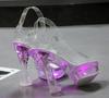 Fashion Designer Sandals Sandalias Women 2025 Summer New Flowers Transparent High Heels 14.5cm Platform Thick Heel Ladies Banquet Shoes