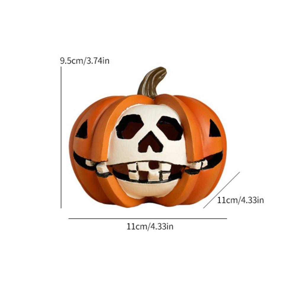 Biting Skull Halloween Resin Decoration Pumpkin Ghost Halloween Model  Indoor Dining