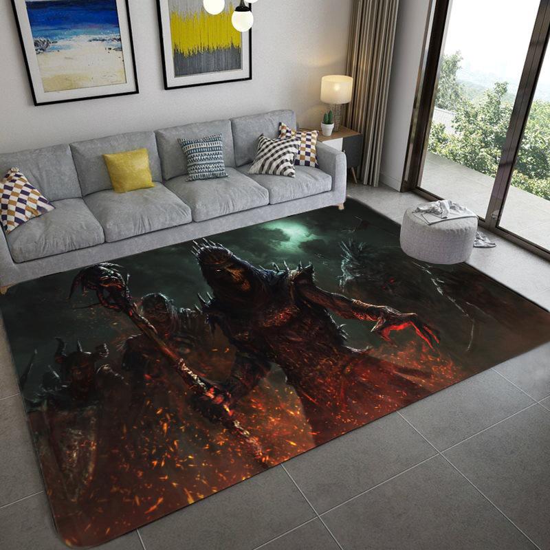 Abstract Skull Living Room Carpet, Bedroom Dining Room Floor Mat Ebay