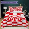 FSV Mainz 05 Pattern Bedding Uilt Set Uilt Cover Pillowcase Home Decoration Birthday Gift (1 * Duvet Cover + 2 * Pillowcase Without Core)